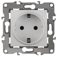 Розетка 2P+E Schuko со шторками Эра 12-2002-01 Б0036440