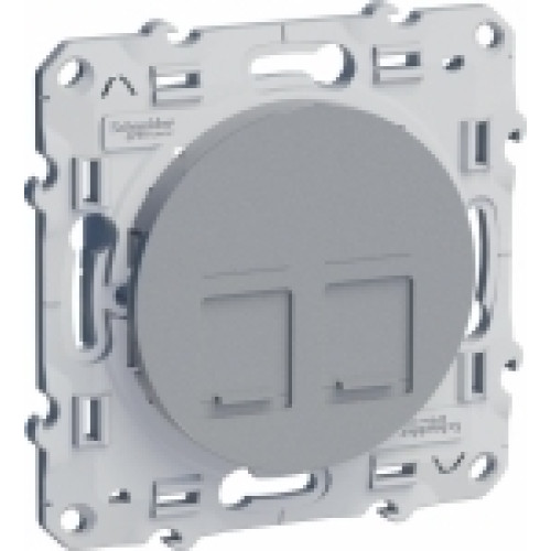 Розетка RJ45 двойная Schneider Electric Odace S53R481