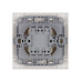 Выключатель двухклавишный с подсветкой Ильмень TDM Electric SQ1823-0004