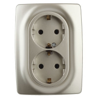 Розетка 2x2P+E Schuko Эра 12-2106-04 Б0031231