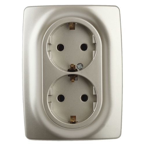 Розетка 2x2P+E Schuko Эра 12-2106-04 Б0031231