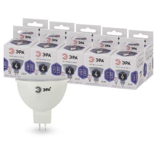 Лампа светодиодная Эра GU5.3 4W 6000K LED MR16-4W-860-GU5.3 Б0049068