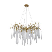 Подвесная люстра Crystal Lux Reina REINA SP8 D1000 GOLD PEARL