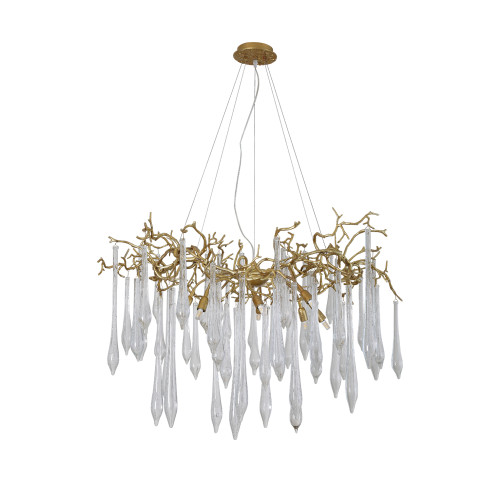 Подвесная люстра Crystal Lux Reina REINA SP8 D1000 GOLD PEARL