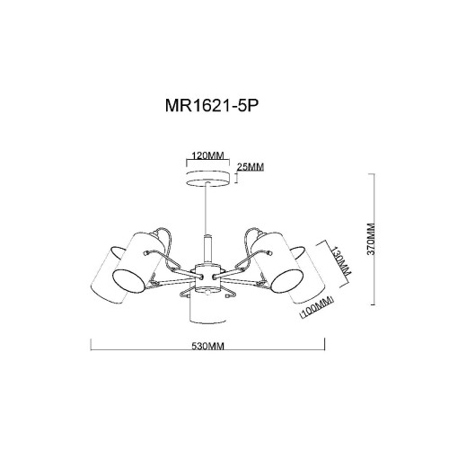 Люстра на штанге MyFar Sara MR1621-5P