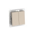 Выключатель 2-клавишный, сх.5, 10АХ, мех., быстрозажим. клем. Systeme Electric AtlasDesign Песочный ATN001251S