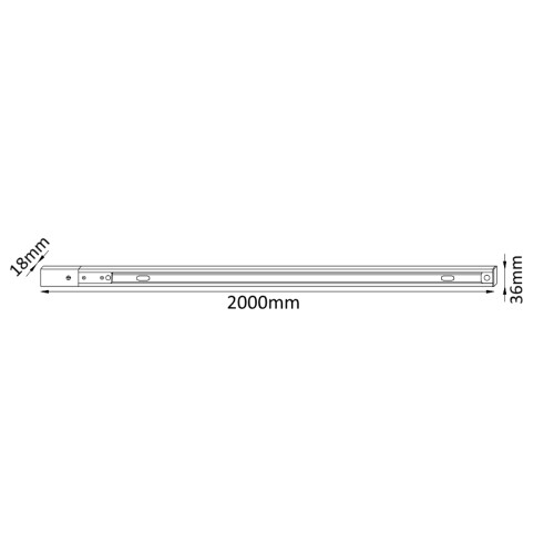 Шинопровод однофазный с питанием и заглушкой Crystal Lux CLT 0.11 CLT 0.11 01 L2000 BL