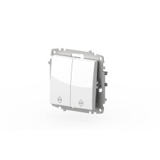 Переключатель двухклавишный проходной ELBI Zena Vega 609-015600-211
