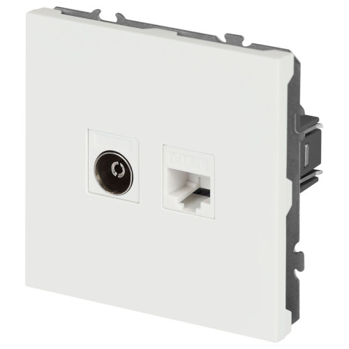 Розетка Эра Galaxy 15-3110-08 комбинированная RJ45+TV IP20 белый матовый Б0070790
