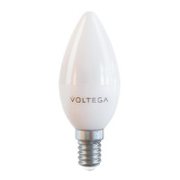 Лампа светодиодная Voltega E14 7W 4000К свеча матовая VG2-C37E14cold7W 7049