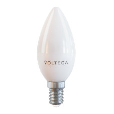 Лампа светодиодная Voltega E14 7W 4000К свеча матовая VG2-C37E14cold7W 7049
