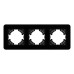 Рамка на 3 поста стеклянная Arlight FRM-OMALI-GS-3-BK 049697
