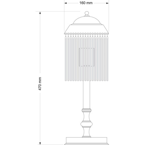 Настольная лампа Kutek Fiore FIO-LG-1 (P)
