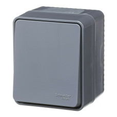 Выключатель кнопочный 1-клавишный 10 АХ Systeme Electric AtlasDesign Profi54 Наруж Антрацит ATN544015 Выключатель кнопочный 1-клавишный 10 АХ Systeme Electric AtlasDesign Profi54 Наруж Антрацит ATN544015