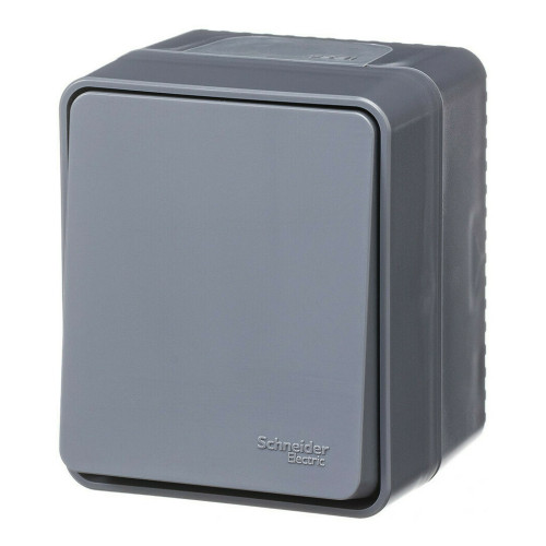 Выключатель кнопочный 1-клавишный 10 АХ Systeme Electric AtlasDesign Profi54 Наруж Антрацит ATN544015 Выключатель кнопочный 1-клавишный 10 АХ Systeme Electric AtlasDesign Profi54 Наруж Антрацит ATN544015