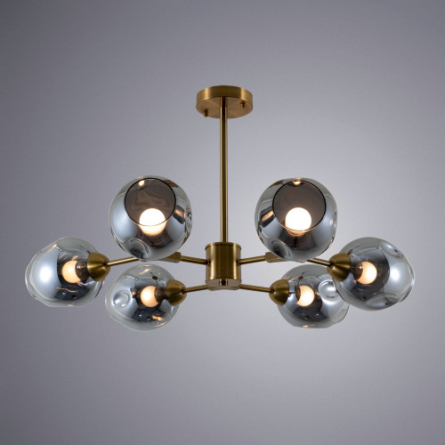 Люстра на штанге Arte Lamp Yuka Smoky A7759PL-6PB