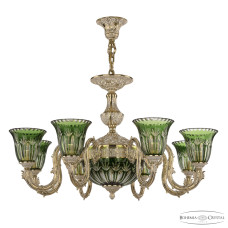 Подвесная люстра Bohemia Ivele Crystal Florence 71203P/8/210 GW P2 U Clear-Green/H-1I
