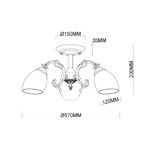 Люстра на штанге Myfar Biene MR1522-3C