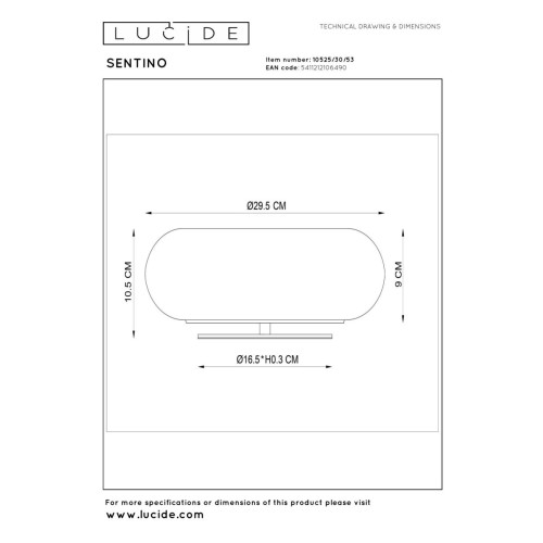 Настольная лампа Lucide Sentino 10525/30/53
