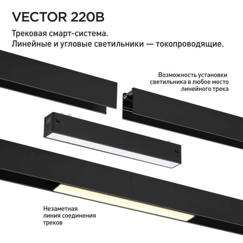 Трековый светильник с переключателем цветовой темперетуры Novotech Port Vector 359930