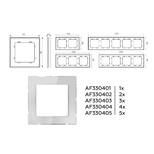 Рамка трехместная Ambrella Volt Platos AF330403