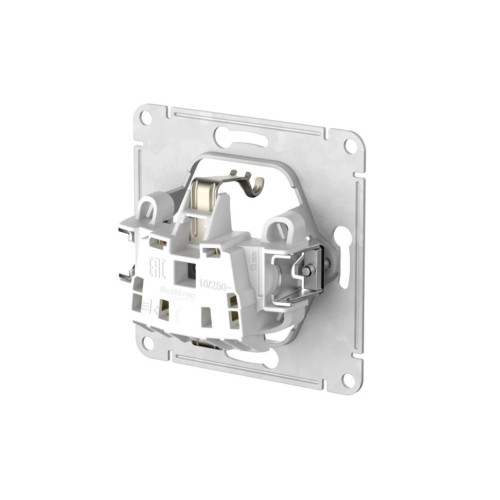 Розетка с заземл. со шторк. с крышкой, 16А,IP20,мех., быстрозажим. клем. Systeme Electric AtlasDesign Карбон ATN001046S