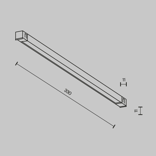 Трековый магнитный светильник Maytoni Technical Basis Exility X TR240-2-6W3K-B
