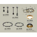 Комплект подвесного светильника Ambrella Light Techno Ring XR92221110 (A9222, A9227, C9238, C9232, N8124, N8145)