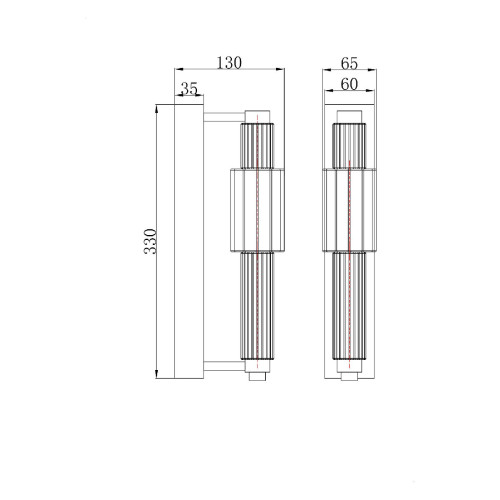 Настенный светильник Maytoni Verticale MOD308WL-L9CG3K