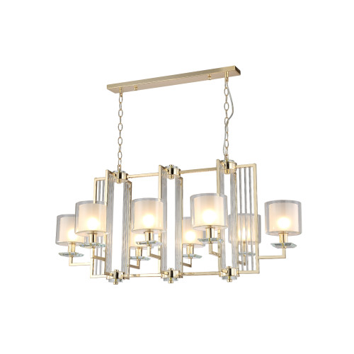 Подвесная люстра Crystal Lux Nicolas NICOLAS SP8 L1000 GOLD/WHITE
