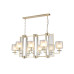 Подвесная люстра Crystal Lux Nicolas NICOLAS SP8 L1000 GOLD/WHITE