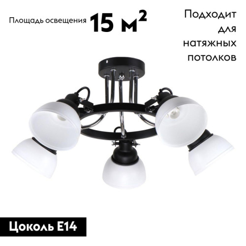 Потолочная люстра IMEX MD.51575-5-S BK