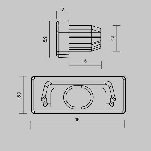 Комплект заглушек для профиля 2206 10шт Maytoni Led Strip ALM-004-B-EC 642012