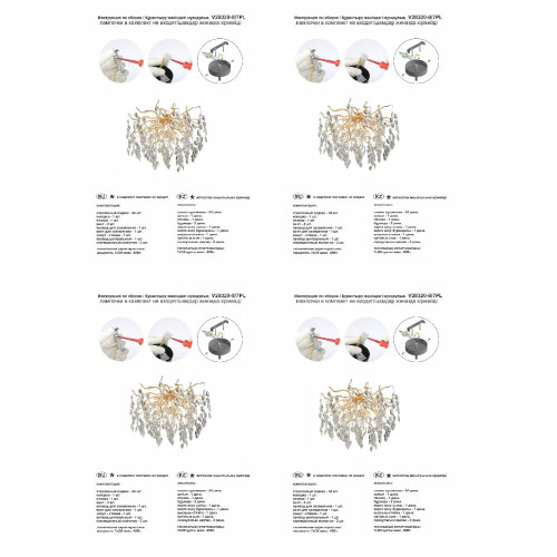 Потолочная люстра Vitaluce V28320-8/7PL