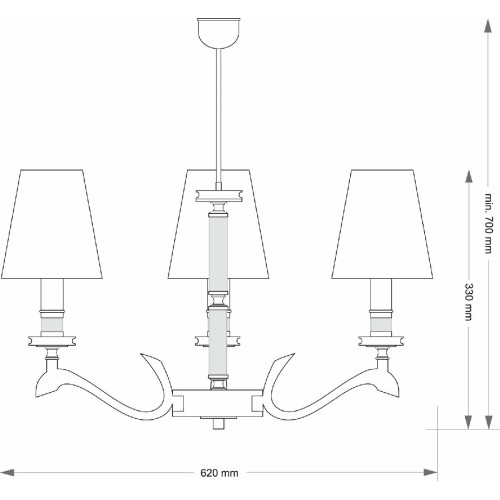 Люстра на штанге Kutek Sparone SPA-ZW-3(N/A)