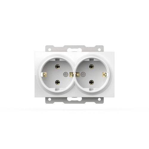 Розетка двухместная с заземлением ELBI Zena Vega 609-015600-907