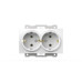 Розетка двухместная с заземлением ELBI Zena Vega 609-015600-907