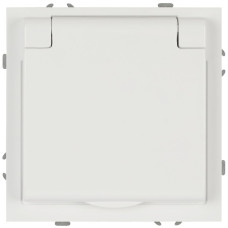 Розетка ЭРА Galaxy 15-2103-01 c заземлением 2P+E Schuko со шторками с крышкой 16А-250В IP20 белый Б0070659