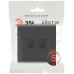 Розетка Эра Arktik 16-3108-05 информационная двойная 2XRJ45 антрацит Б0070488
