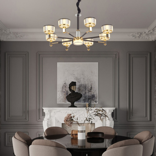 Подвесная люстра Arte Milano Neapolis 276210/8 BK/GD