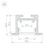 Алюминиевый профиль Arlight SL-Line-3523-F-2500 Black 033738
