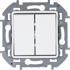 Переключатель двухклавишный Legrand Inspiria 673665
