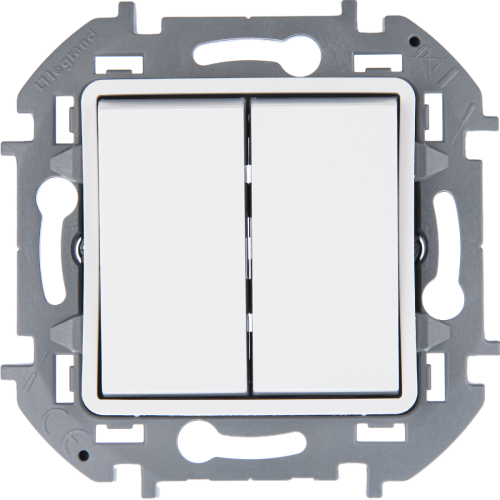Переключатель двухклавишный Legrand Inspiria 673665