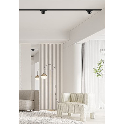 Трековый магнитный светильник iLedex Vision 4825-049-D74-10W-60DG-3000K-BK
