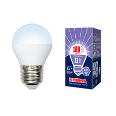 Лампа светодиодная (UL-00003833) Volpe E27 11W 6500K матовая LED-G45-11W/DW/E27/FR/NR
