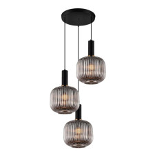Подвесная люстра Lumina Deco Gato LDP 1217-3 GY+BK