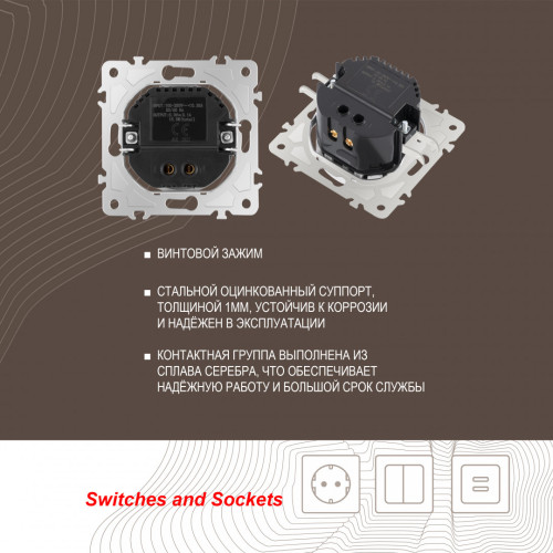 Розетка USB 2.1А+1А Arte Milano 202.46-1.black