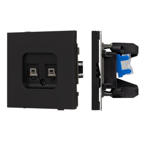 Механизм компьютерной розетки двойной SCT-TENDO-MPC2-SFPL-BK (RJ-45, CAT6) 054595 Механизм компьютерной розетки двойной SCT-TENDO-MPC2-SFPL-BK (RJ-45, CAT6) 054595