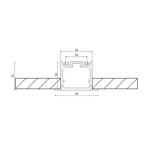 Профиль алюминиевый DesignLed LE.4932 001082