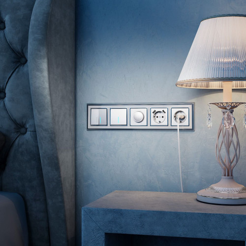 Выключатель двухклавишный с подсветкой Werkel W1120106  4690389164859 a050883